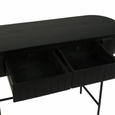 45x32 Ribbed Cabinet, Black - Al Rugaib Furniture