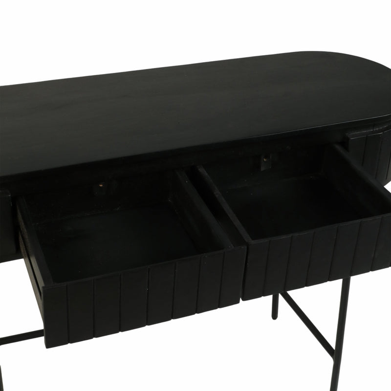 45x32 Ribbed Cabinet, Black - Al Rugaib Furniture