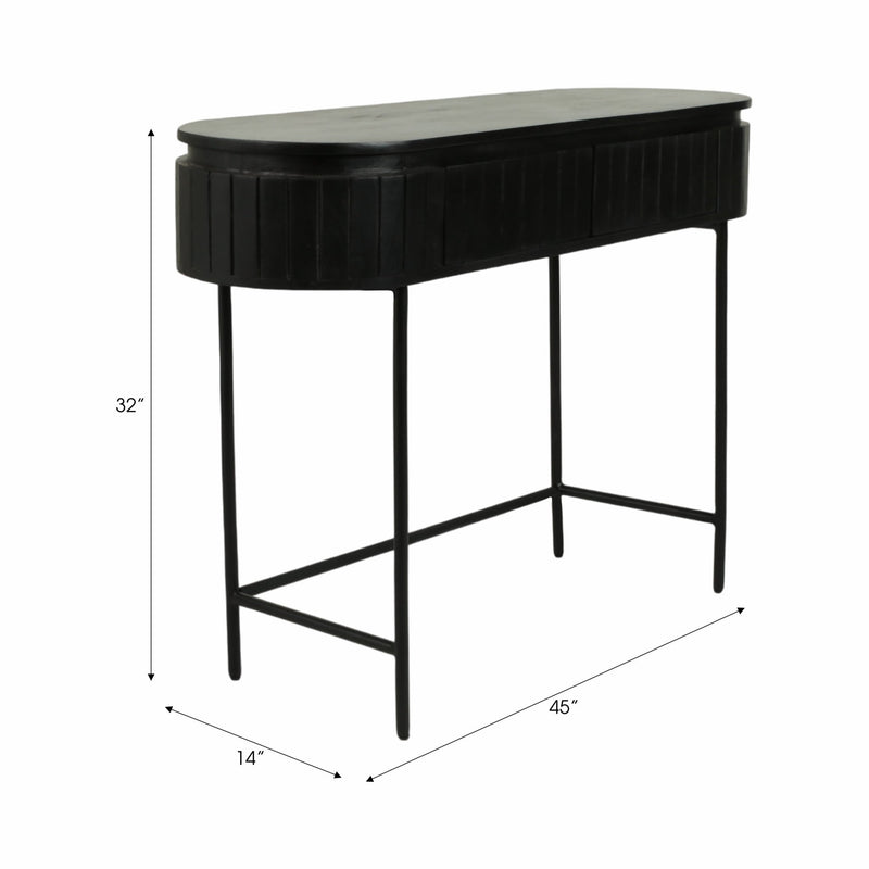 45x32 Ribbed Cabinet, Black - Al Rugaib Furniture