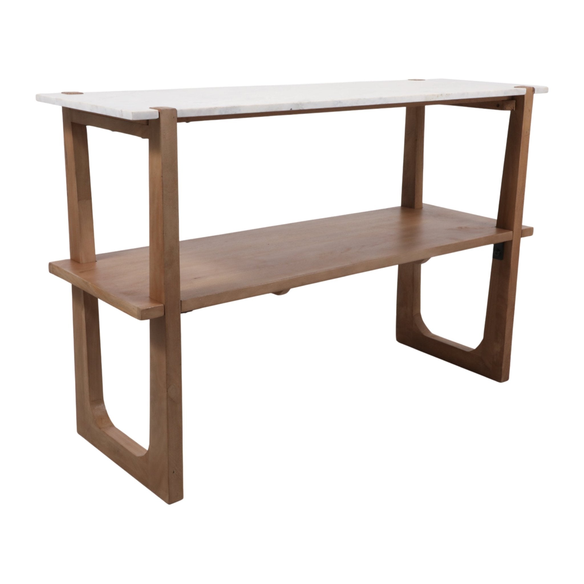 46x30" Console Table W/ Shelf, White/brown Consoles & Sideboards| Sagebrook Home
