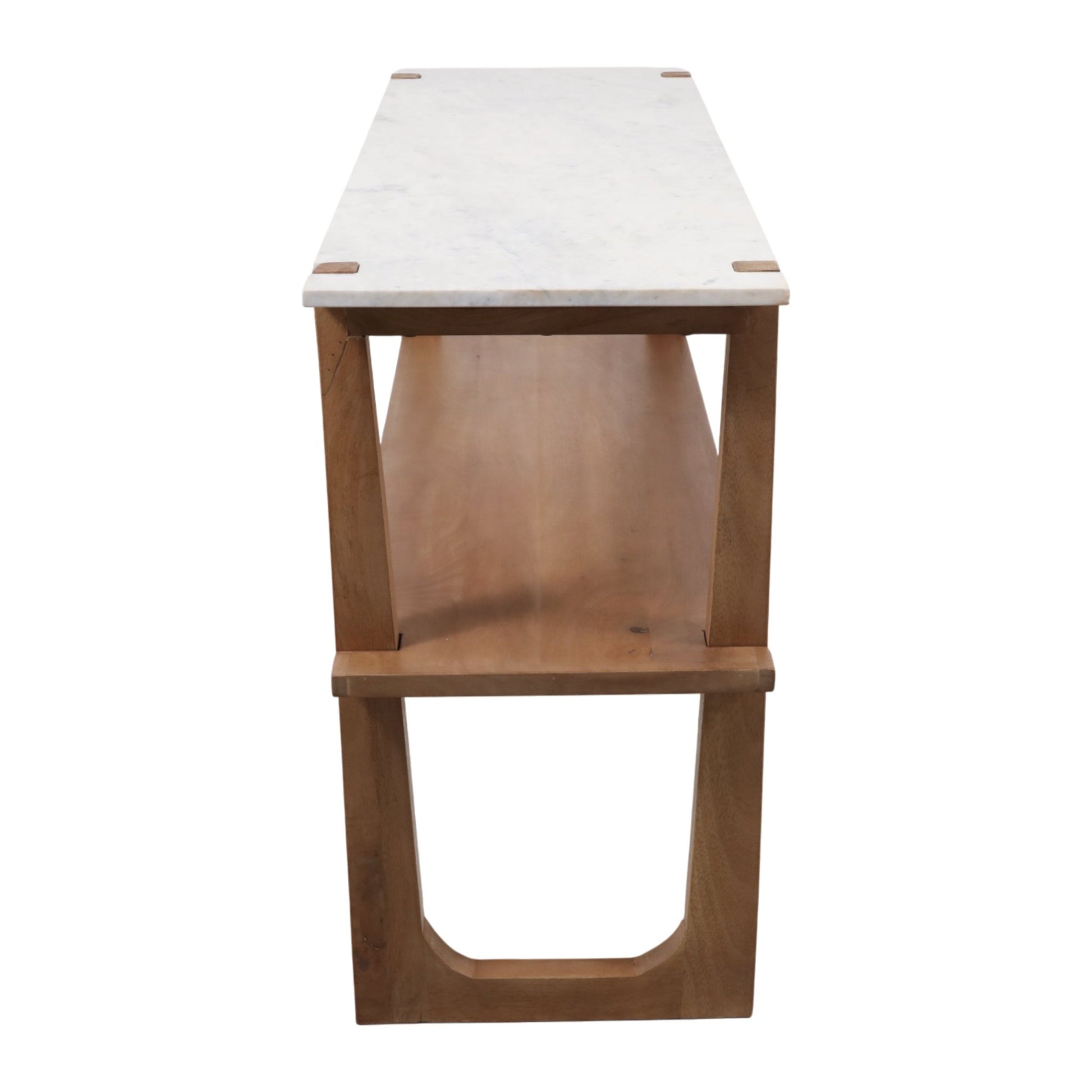 46x30" Console Table W/ Shelf, White/brown Consoles & Sideboards| Sagebrook Home