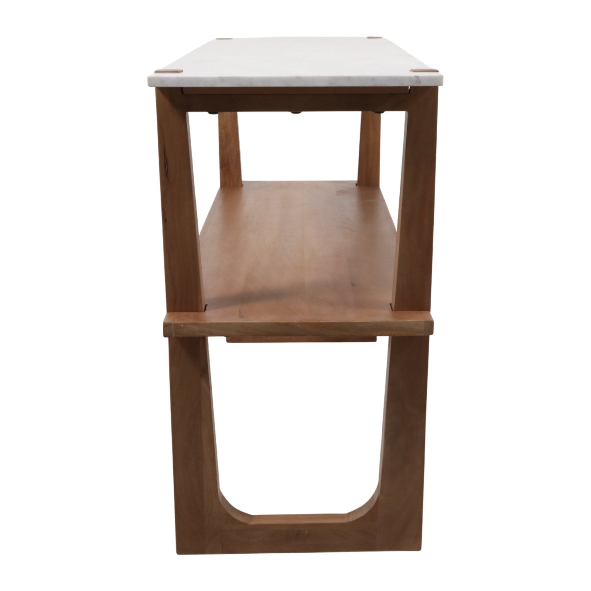 46x30" Console Table W/ Shelf, White/brown Consoles & Sideboards| Sagebrook Home