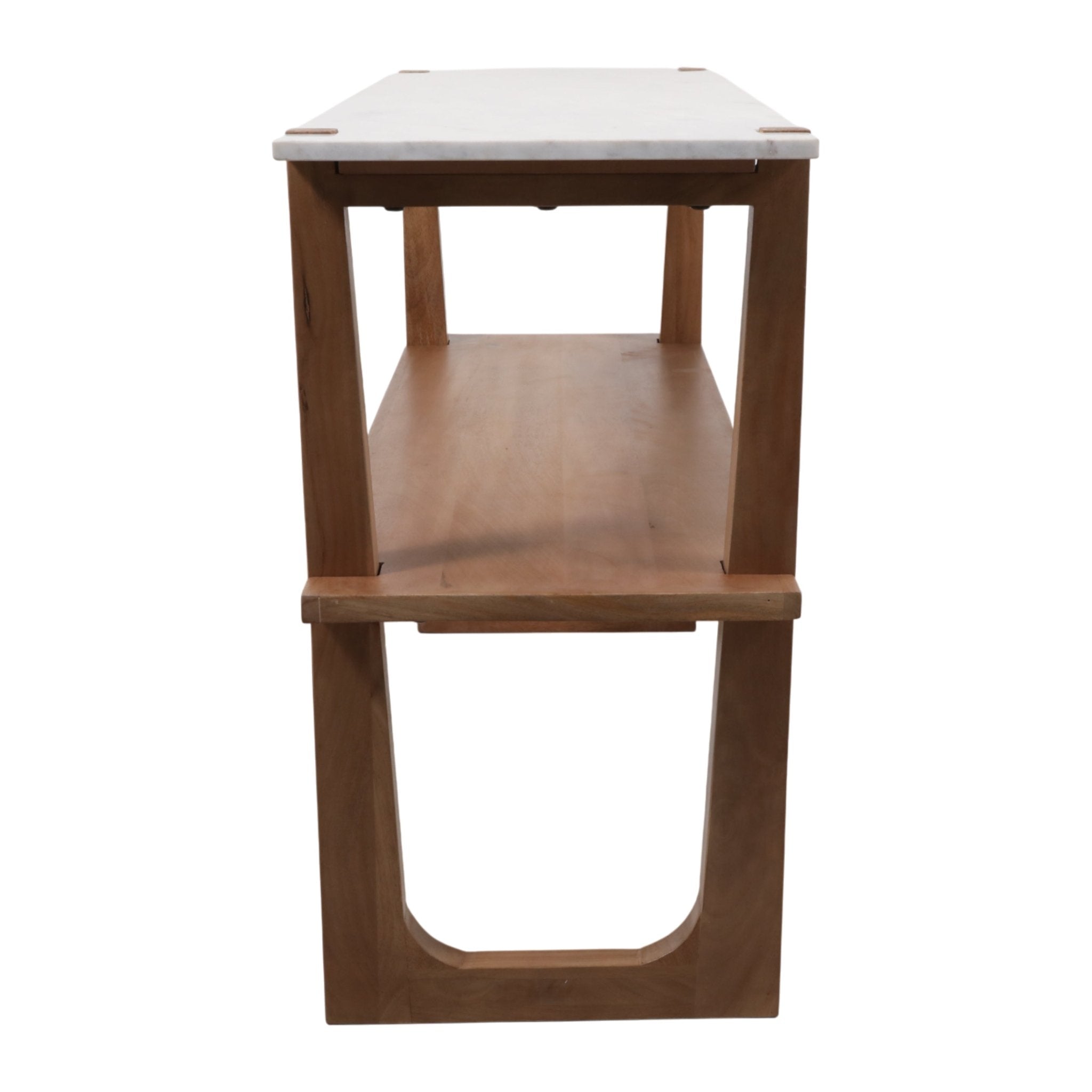46x30" Console Table W/ Shelf, White/brown Consoles & Sideboards| Sagebrook Home