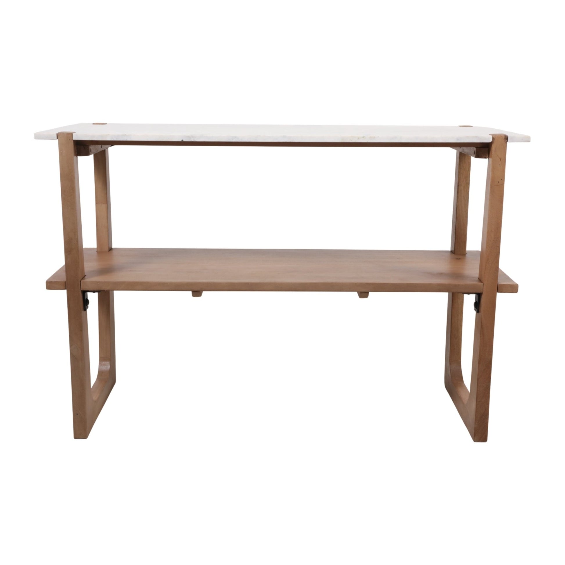 46x30" Console Table W/ Shelf, White/brown Consoles & Sideboards| Sagebrook Home