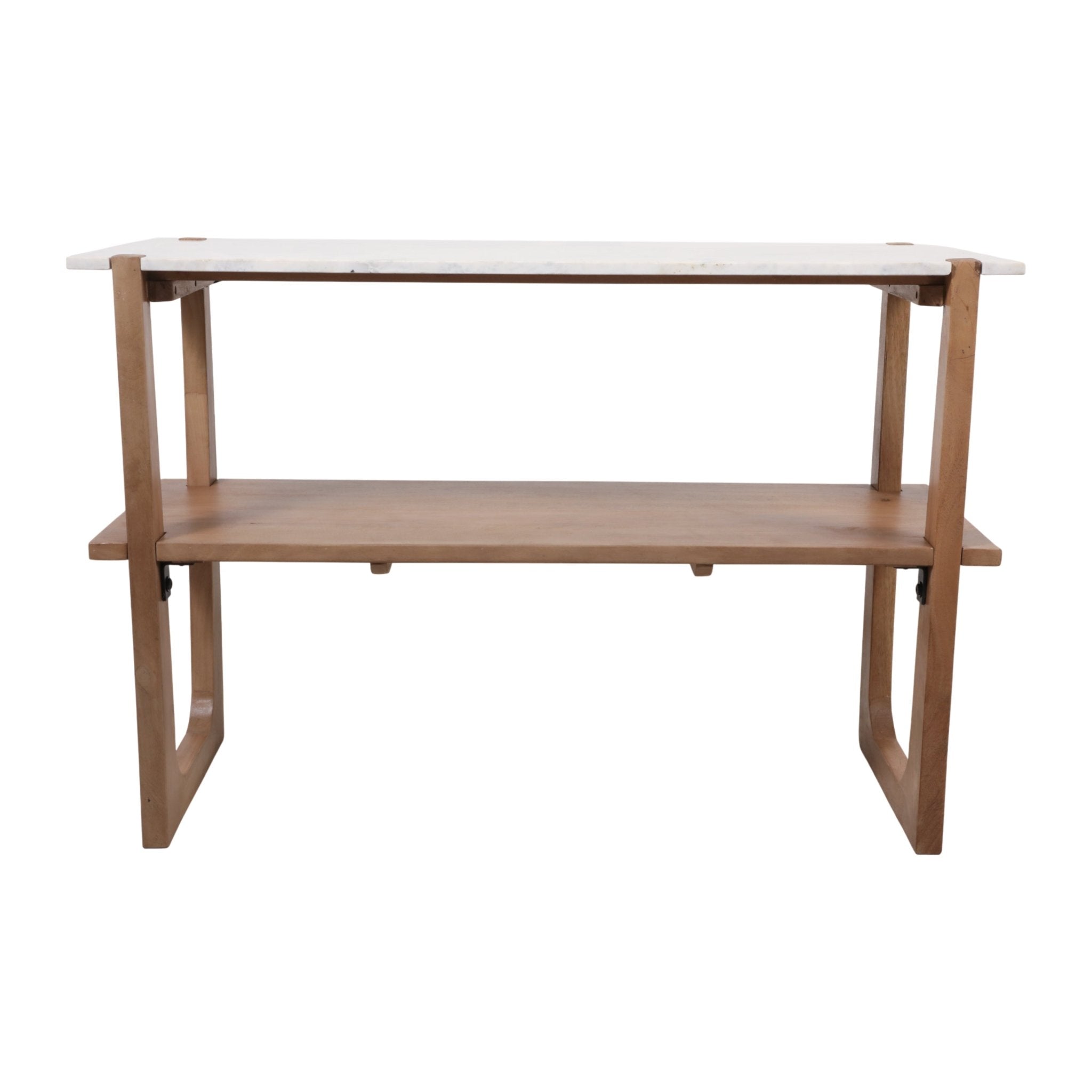 46x30" Console Table W/ Shelf, White/brown Consoles & Sideboards| Sagebrook Home