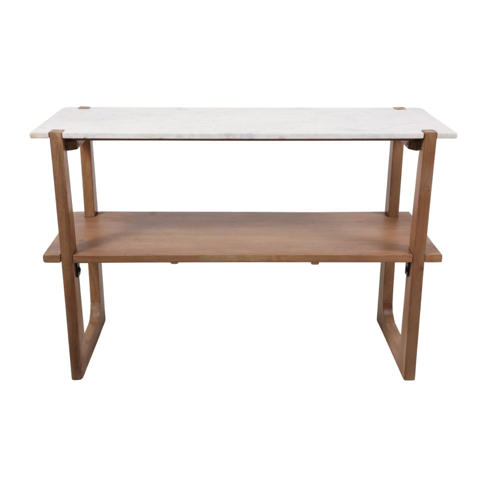 46x30" Console Table W/ Shelf, White/brown Consoles & Sideboards| Sagebrook Home