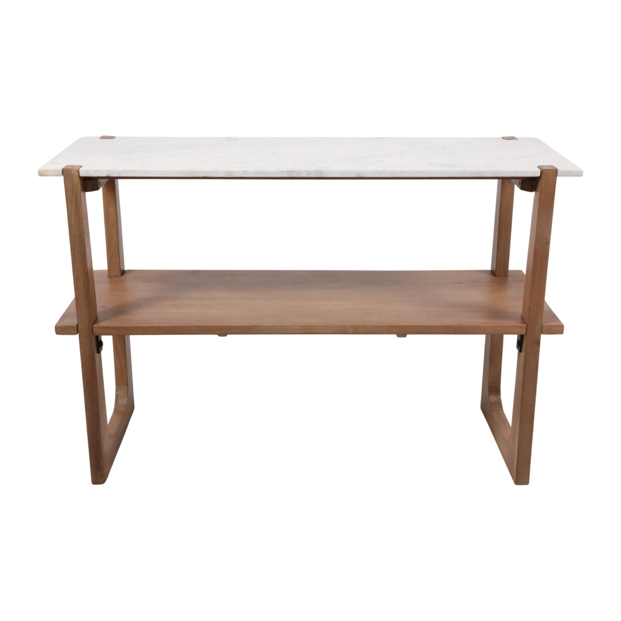 46x30" Console Table W/ Shelf, White/brown Consoles & Sideboards| Sagebrook Home