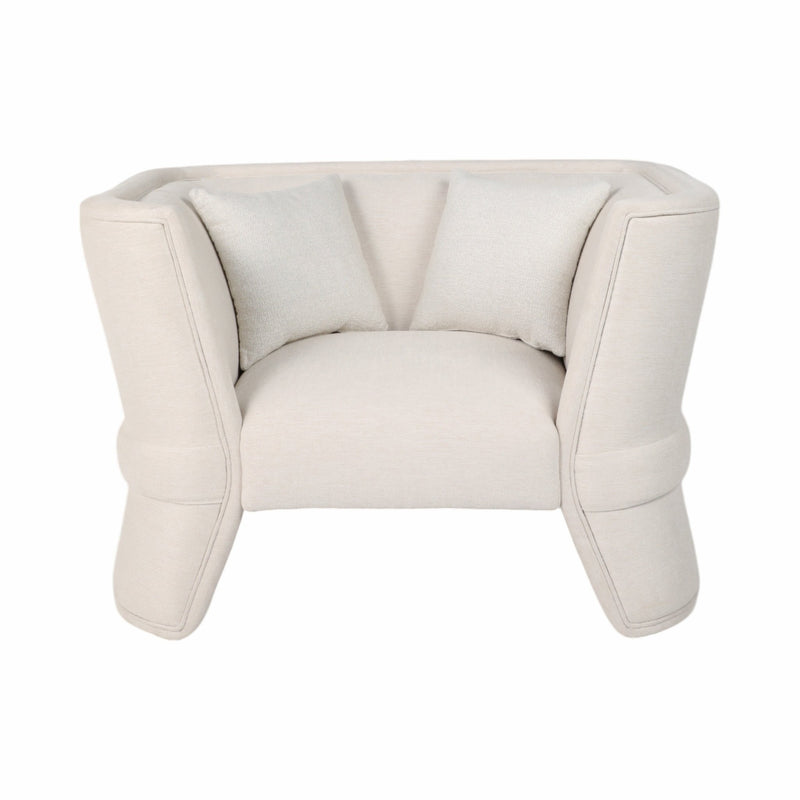 47" Preito Accent Chair, Ivory/beige - Al Rugaib Furniture