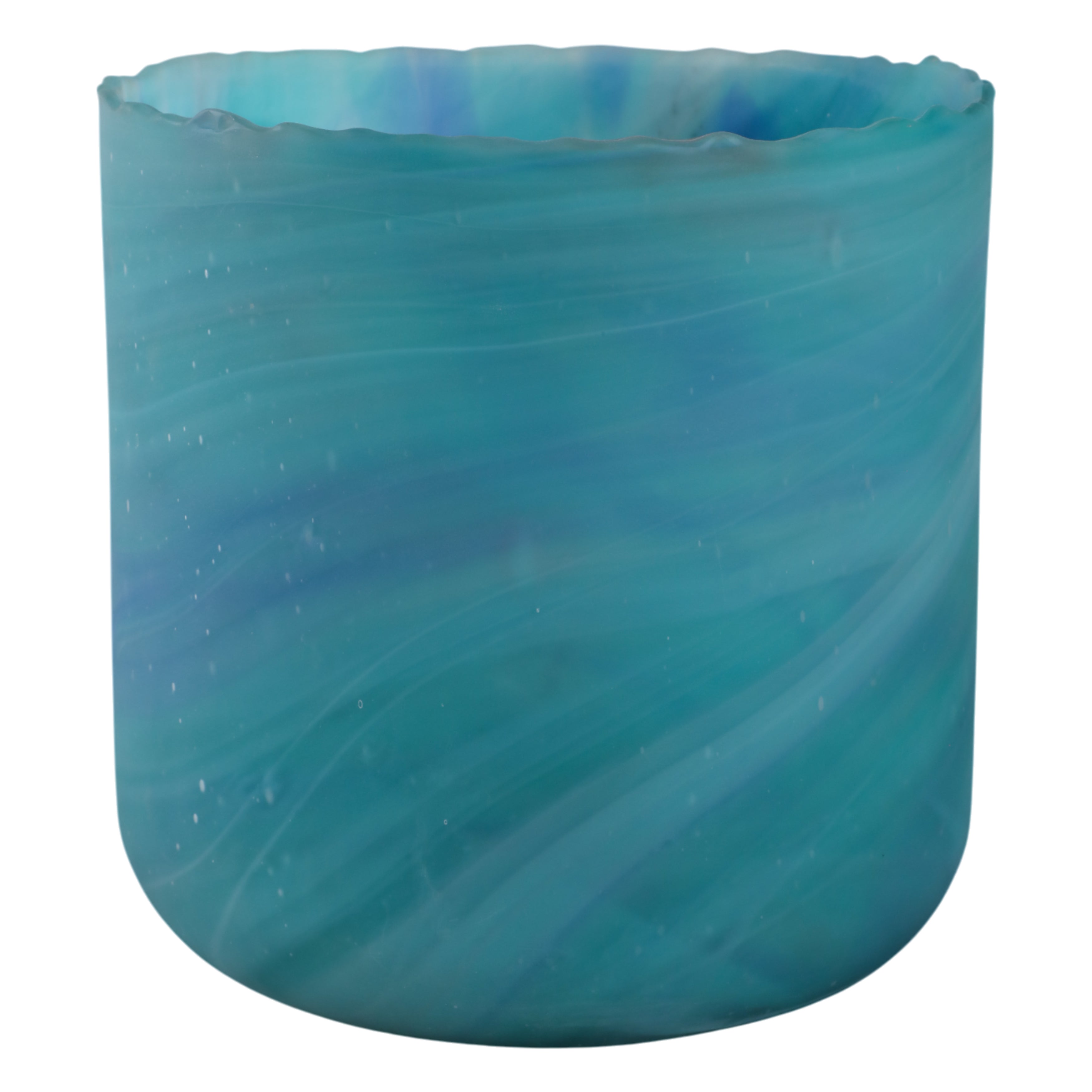 مزهرية زجاجية باللون الأزرق والدوامات من كينت Kent Blue Swirl Glass Vase
