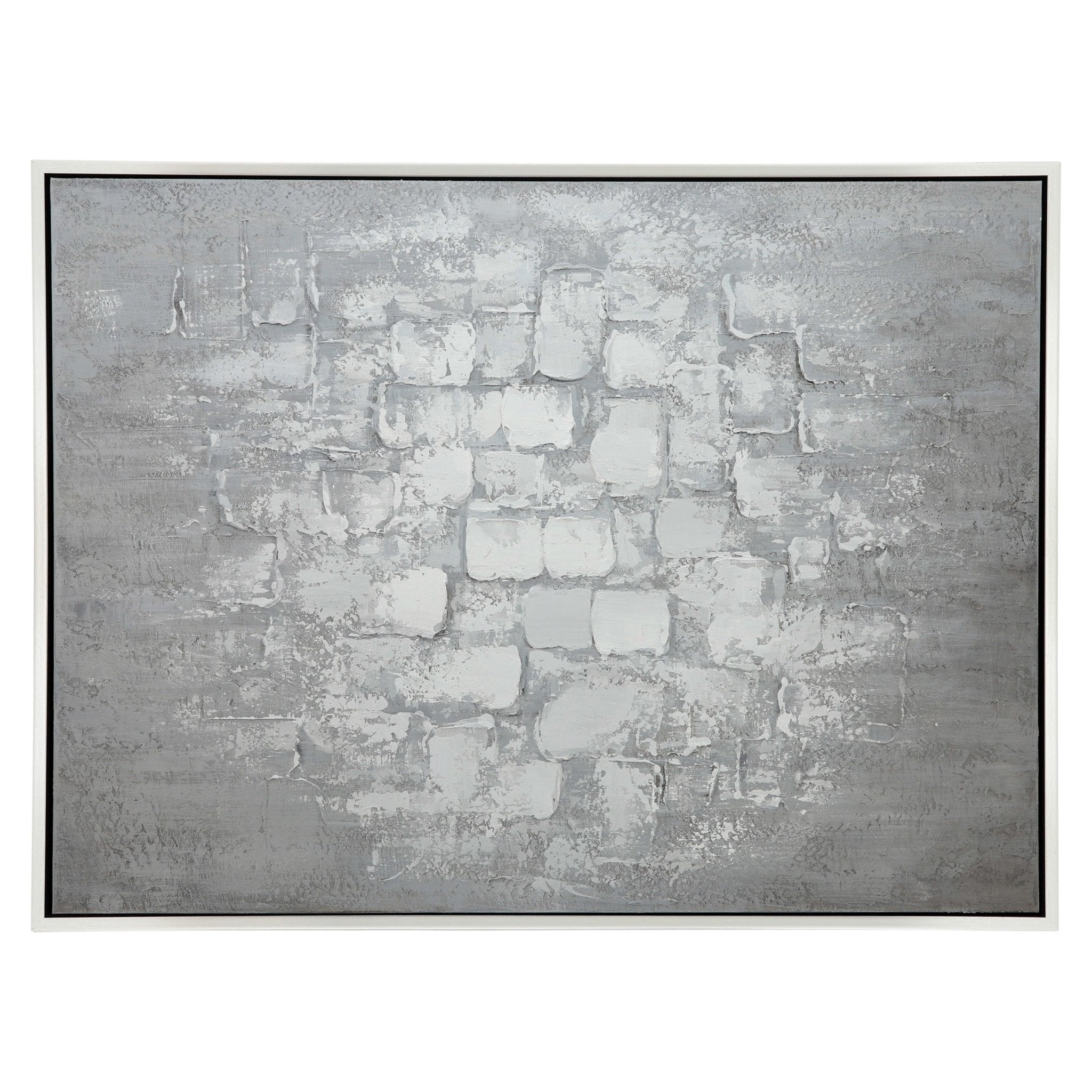47X35 HANDPAINTED ABSTRACT CANVAS, GRAY Wall Art| Sagebrook Home