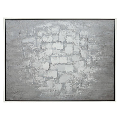 47X35 HANDPAINTED ABSTRACT CANVAS, GRAY - Al Rugaib Furniture