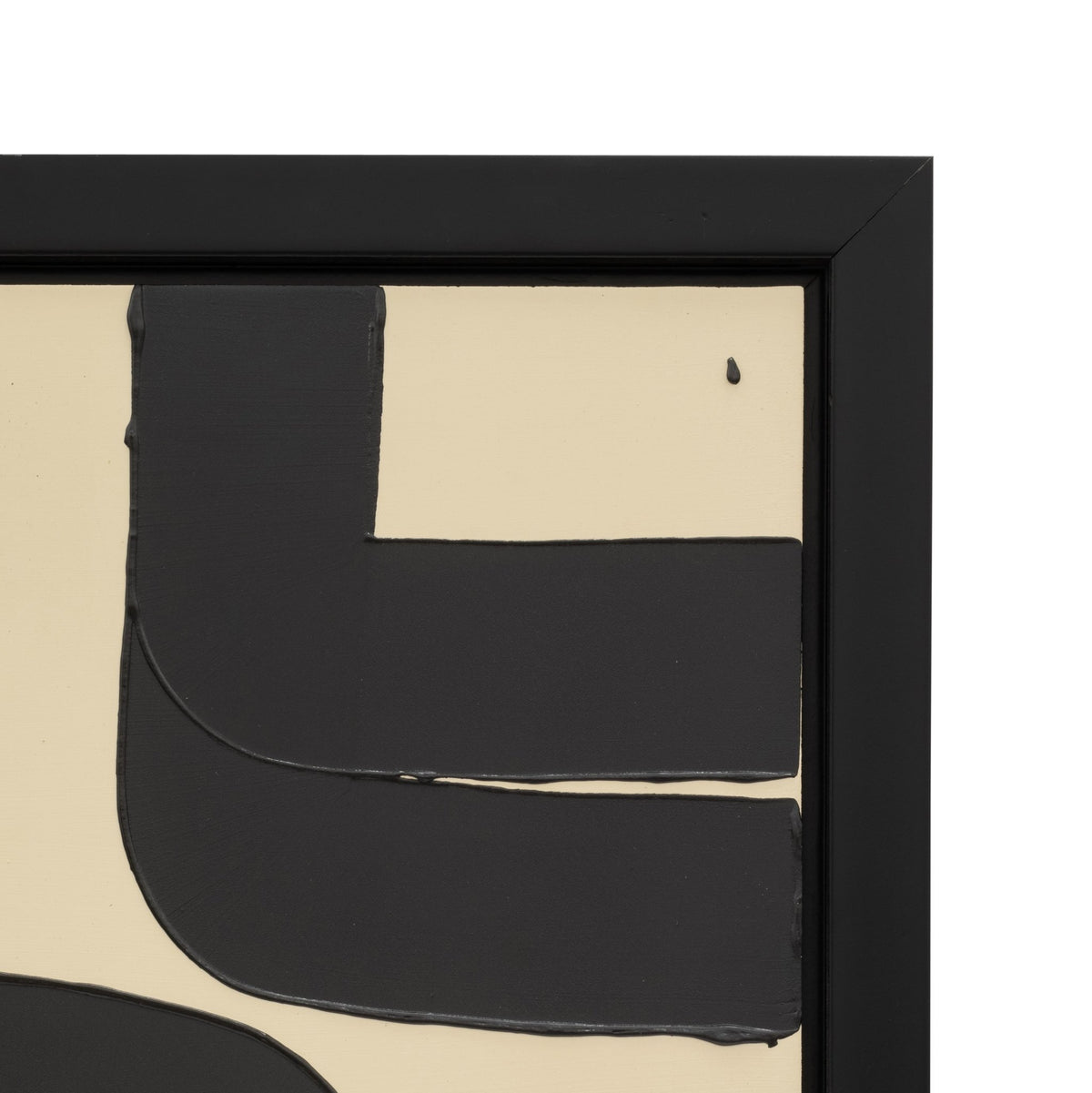 47X47,HAND PAINTED CURVY-CROSS ROADS, IVORY/BLK Wall Art| Sagebrook Home
