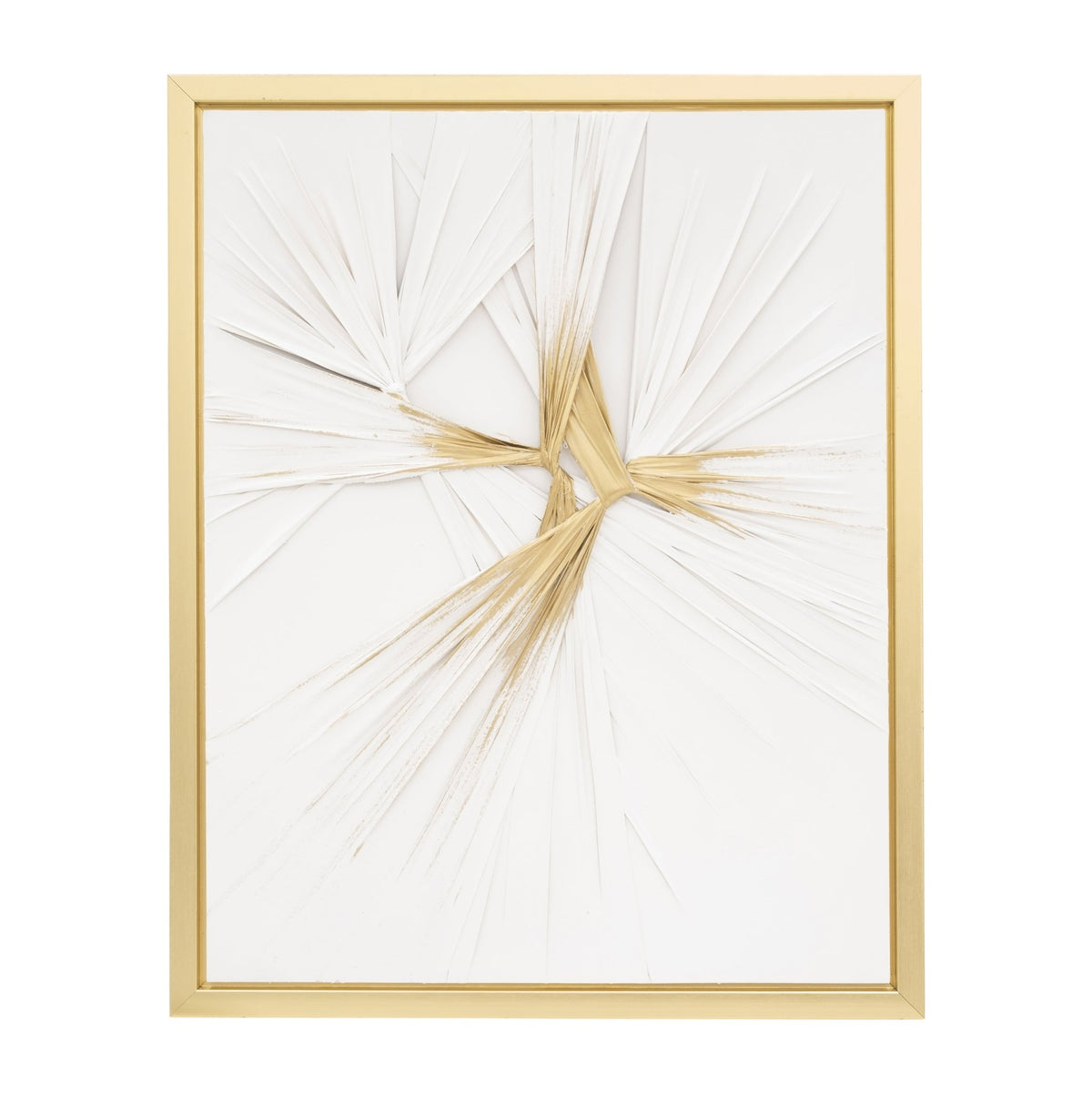 47X59, HAND PAINTED TWIST, WHT/GLD Wall Art| Sagebrook Home