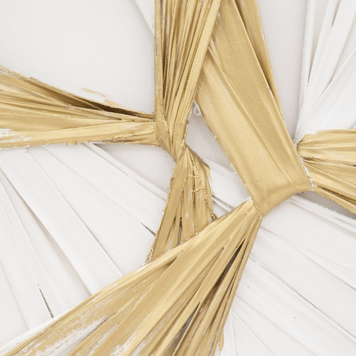 47X59, HAND PAINTED TWIST, WHT/GLD Wall Art| Sagebrook Home