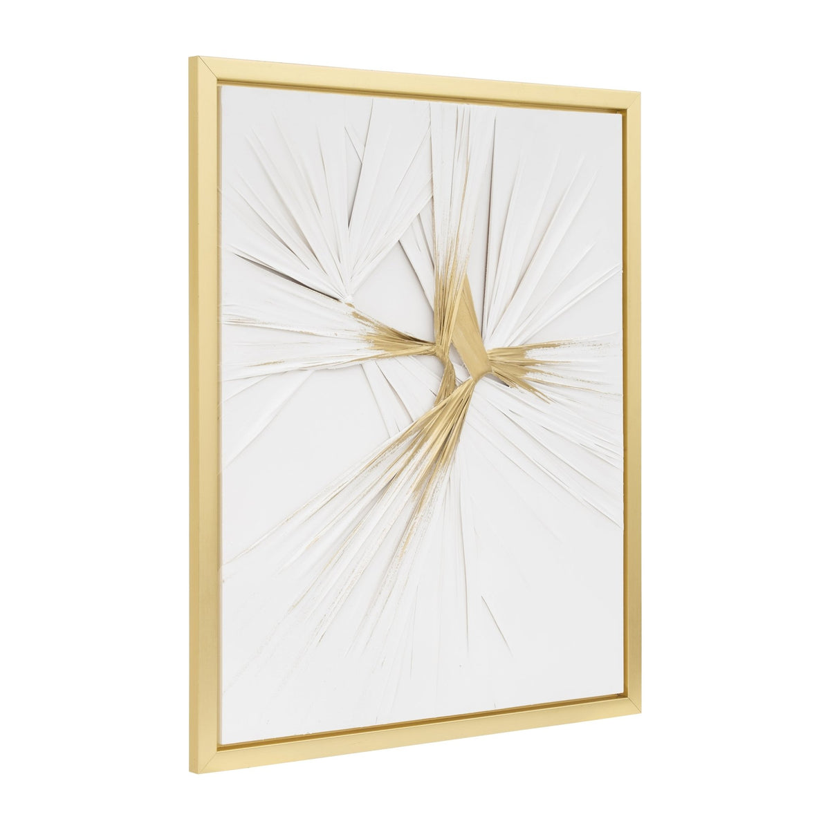 47X59, HAND PAINTED TWIST, WHT/GLD Wall Art| Sagebrook Home