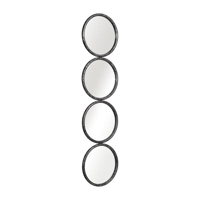 48" 4 - MIRRORED CIRCLES, BLACK WB - Al Rugaib Furniture