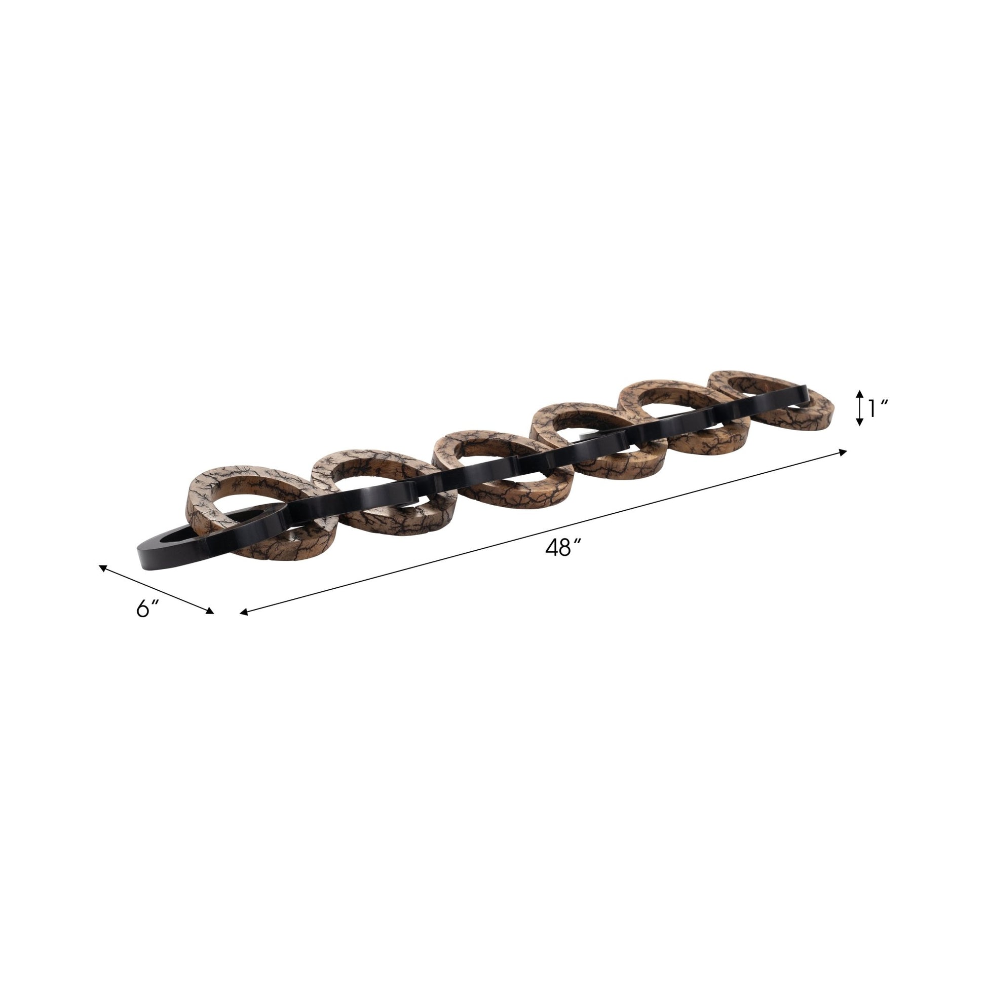 48" Kanu Wood And Resin Link Chain Table Decors| Sagebrook Home