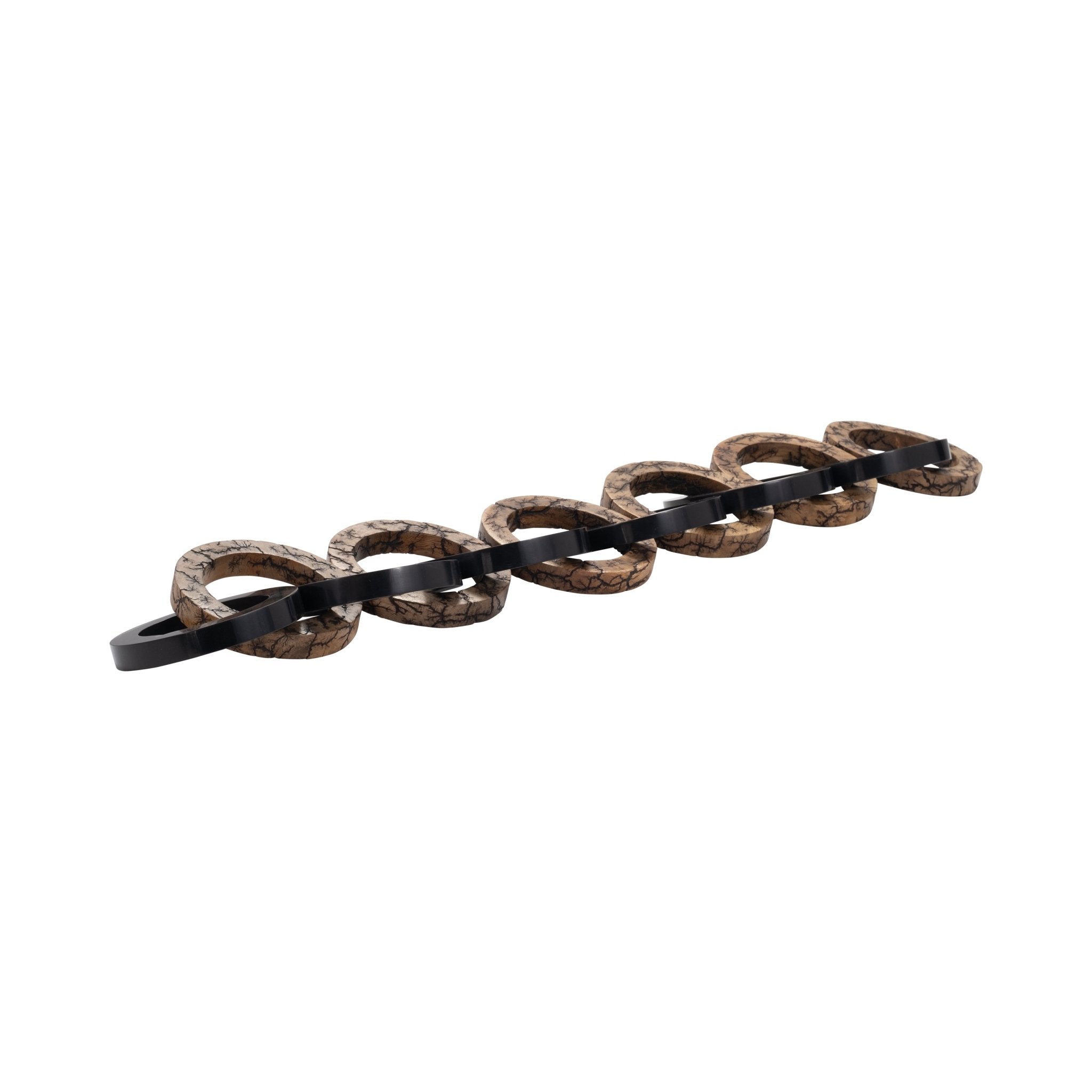 48" Kanu Wood And Resin Link Chain Table Decors| Sagebrook Home