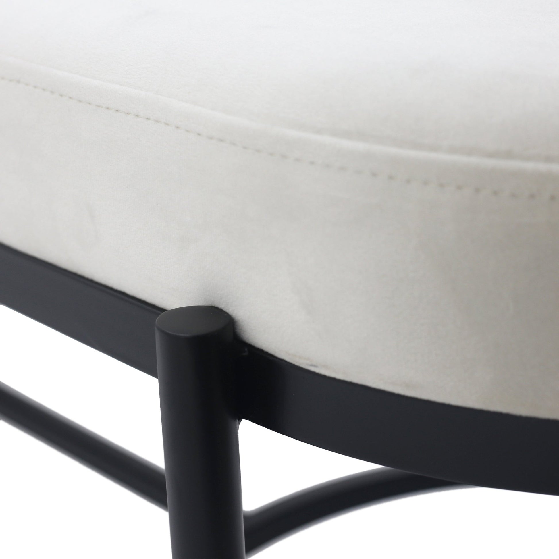 48" KINROSS CREAM VELVET BENCH Benches| Sagebrook Home