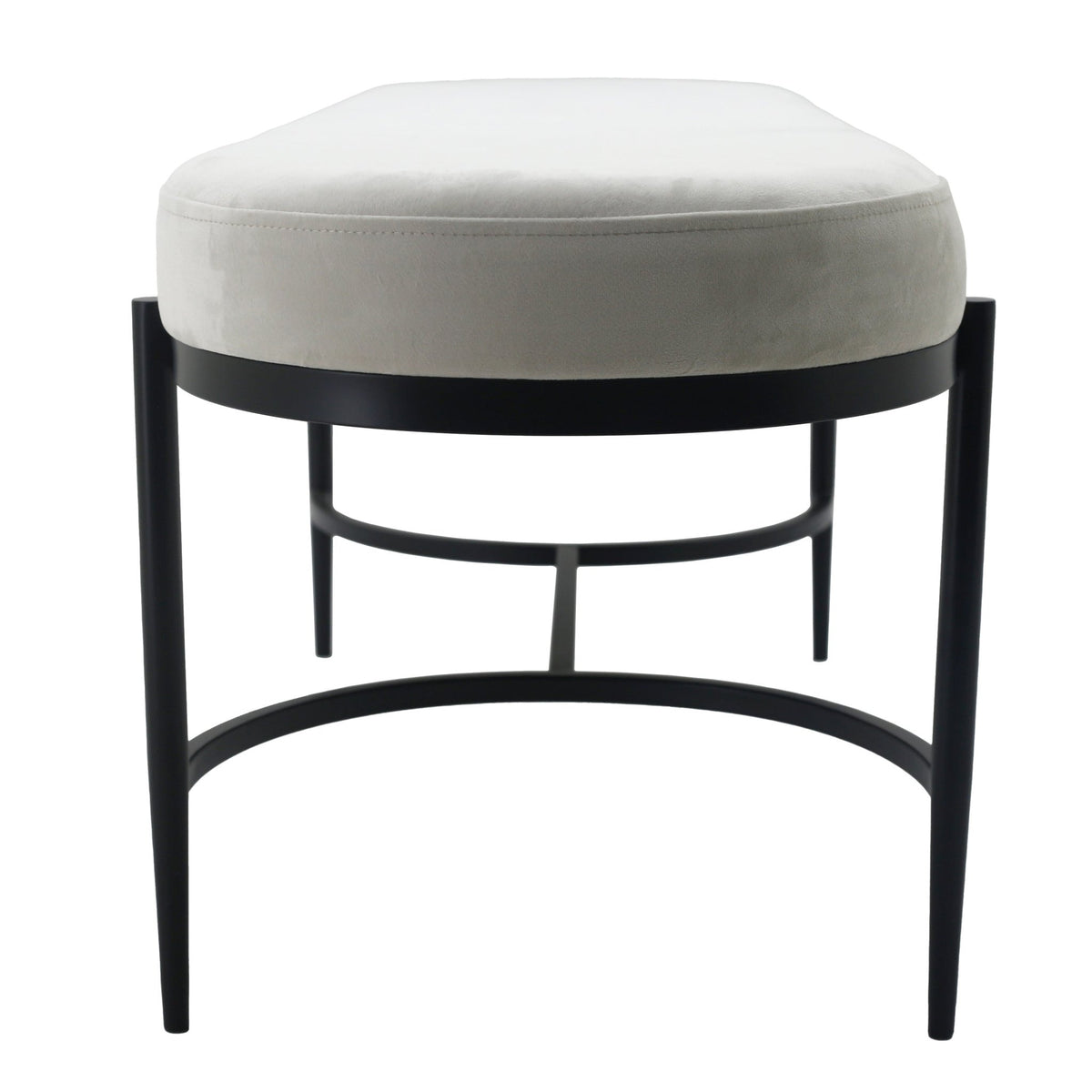 48" KINROSS CREAM VELVET BENCH Benches| Sagebrook Home