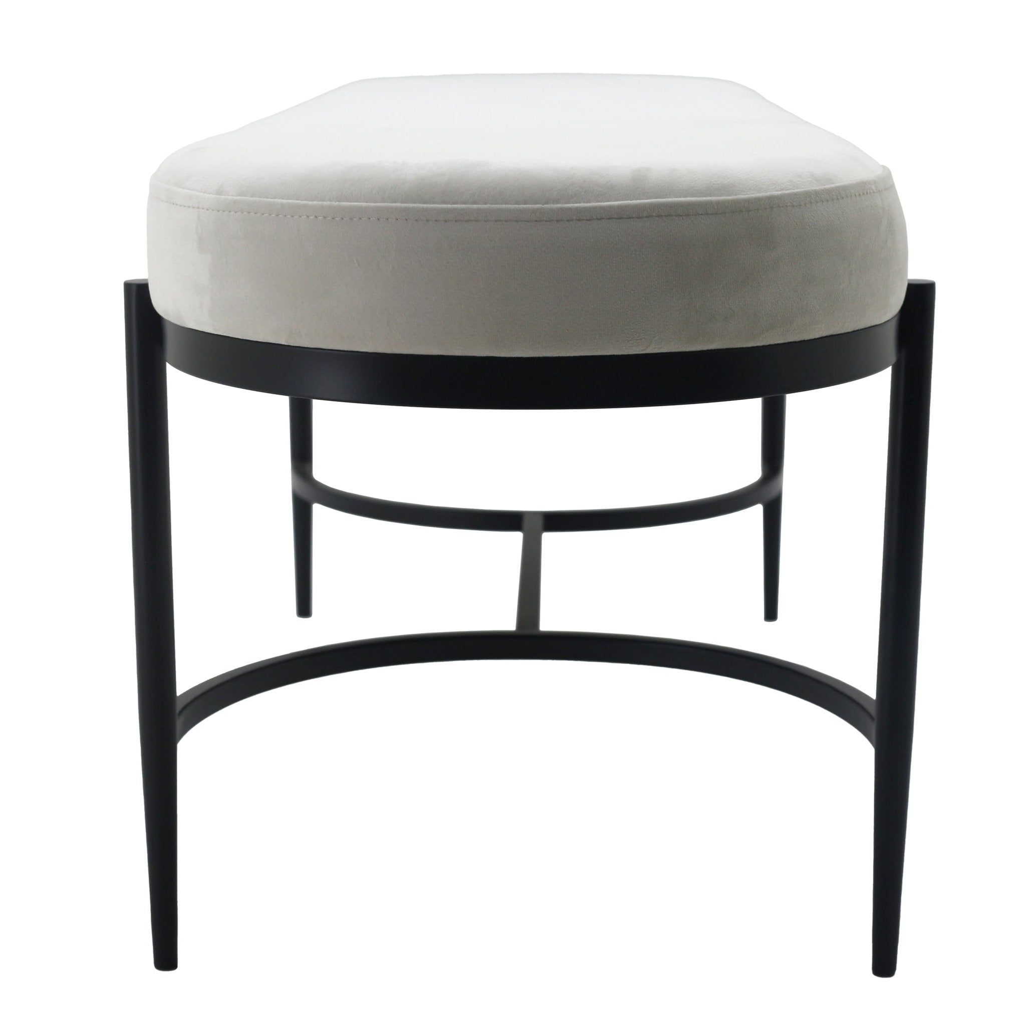 48" KINROSS CREAM VELVET BENCH Benches| Sagebrook Home