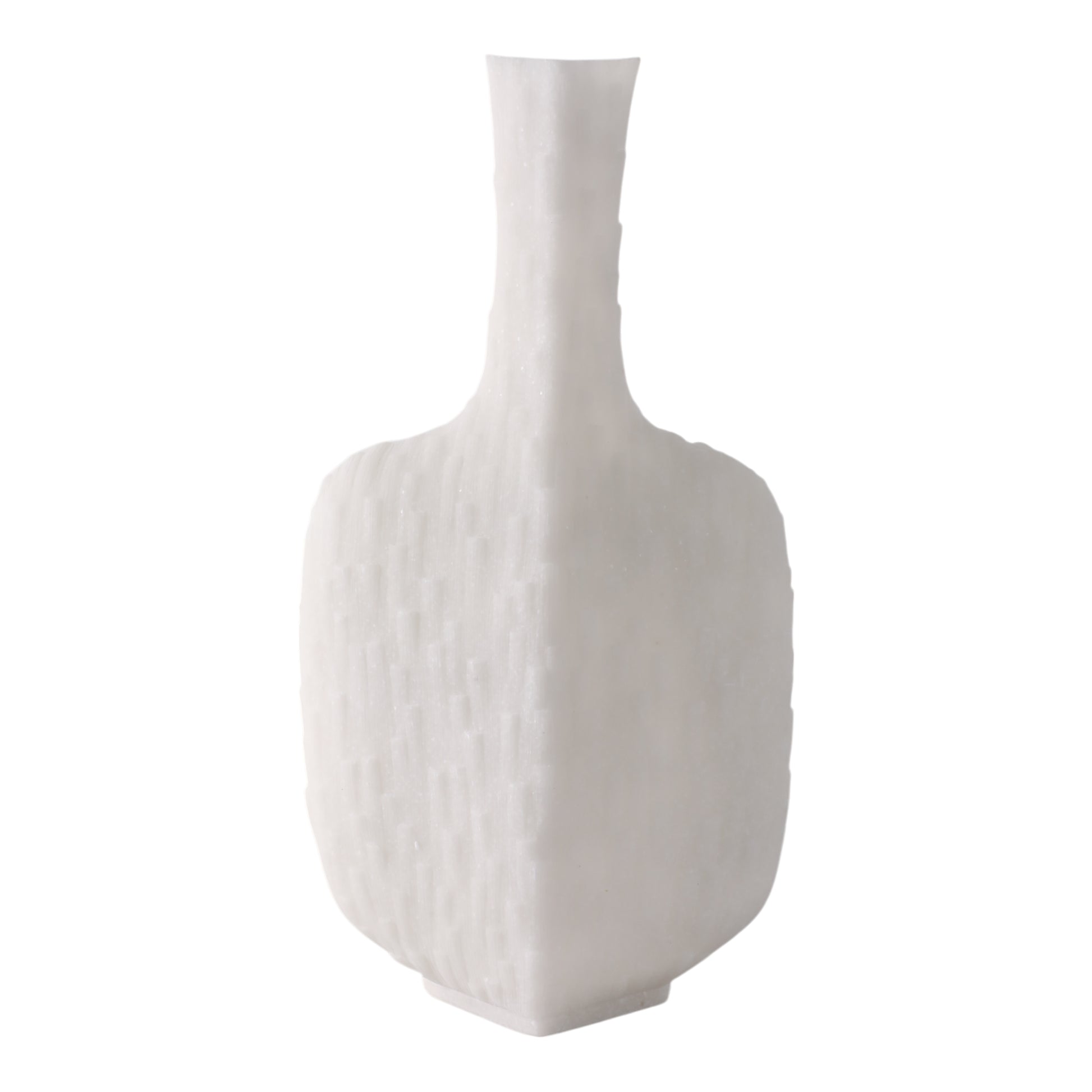 مزهرية مورتسيل كوارتز راتنج بيضاء Mortsel Quartz Resin Vase, White