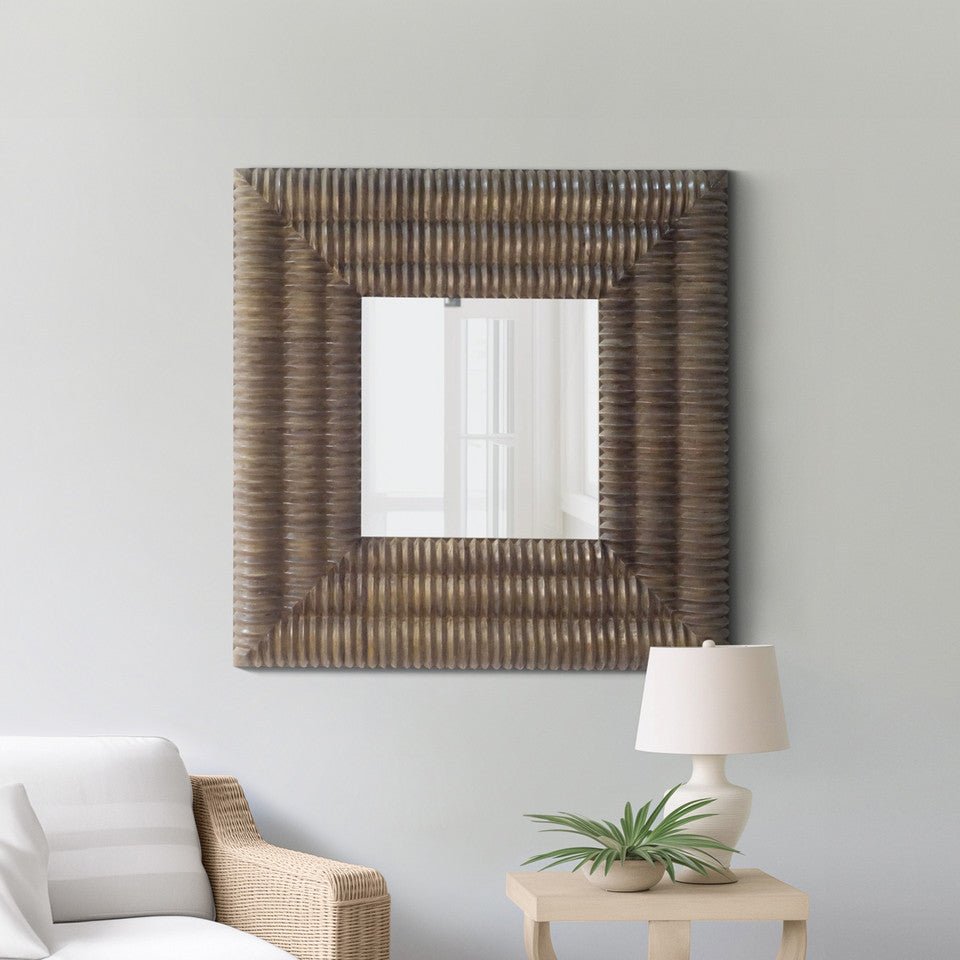48X48" MONTERAY CARVED WOOD WALL MIRROR Mirrors| Sagebrook Home