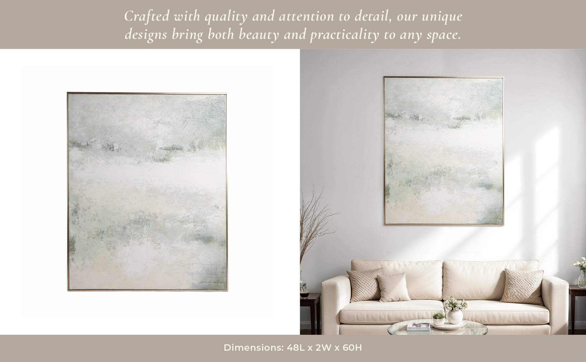 48X60 BIANCHI HANDPAINTED WALL ART Wall Art| Sagebrook Home