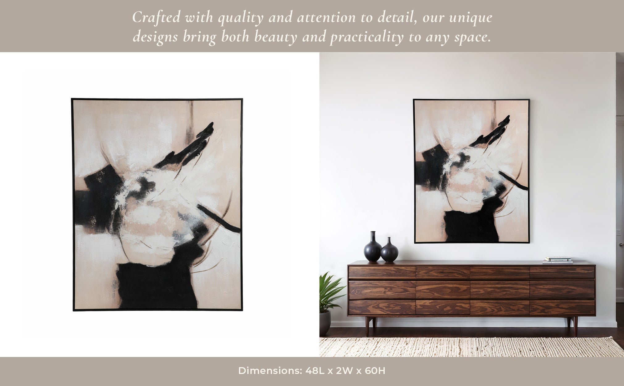 48X60 UZIMA HANDPAINTED WALL ART Wall Art| Sagebrook Home