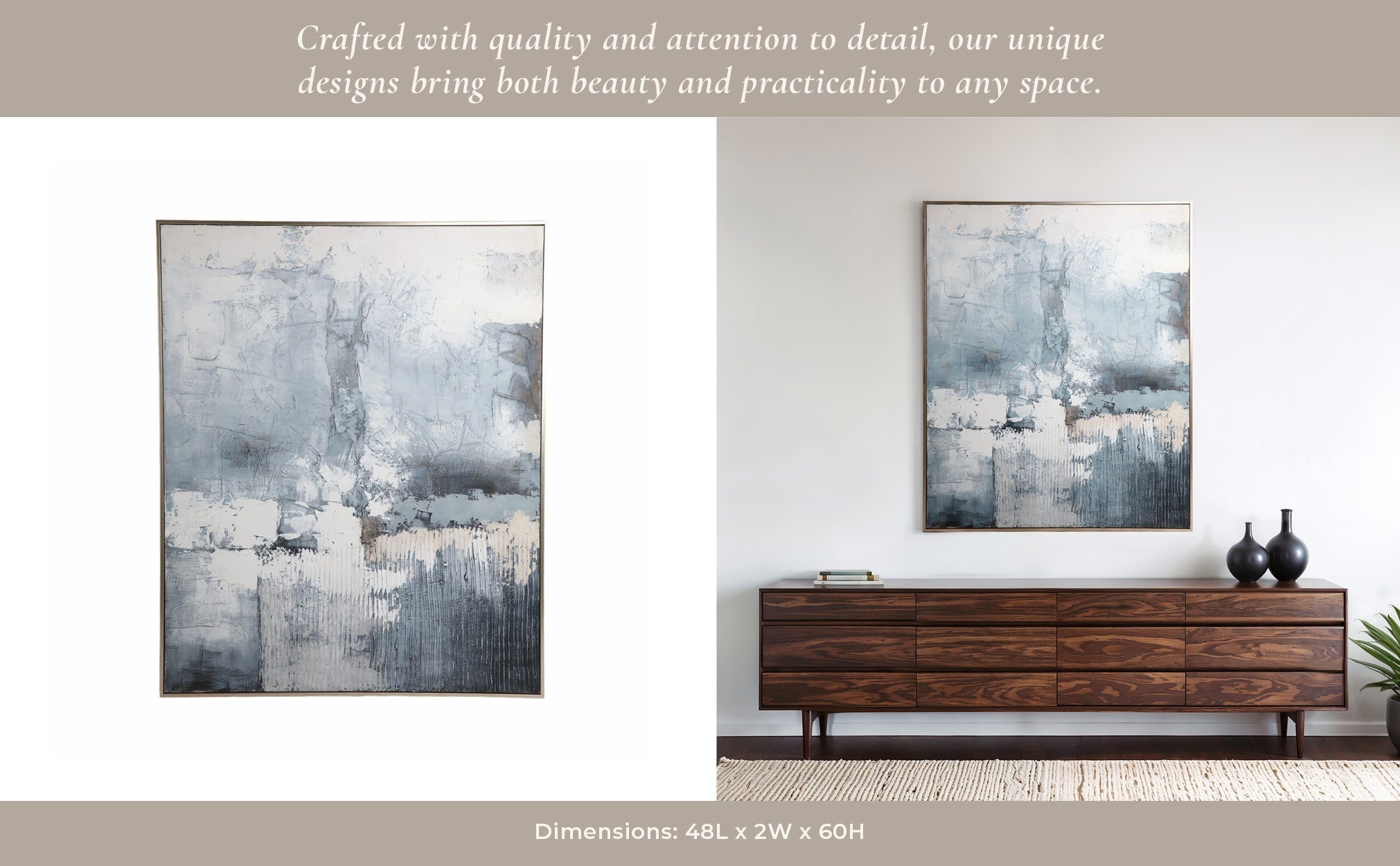 48X60 VIRTUE HANDPAINTED WALL ART Wall Art| Sagebrook Home