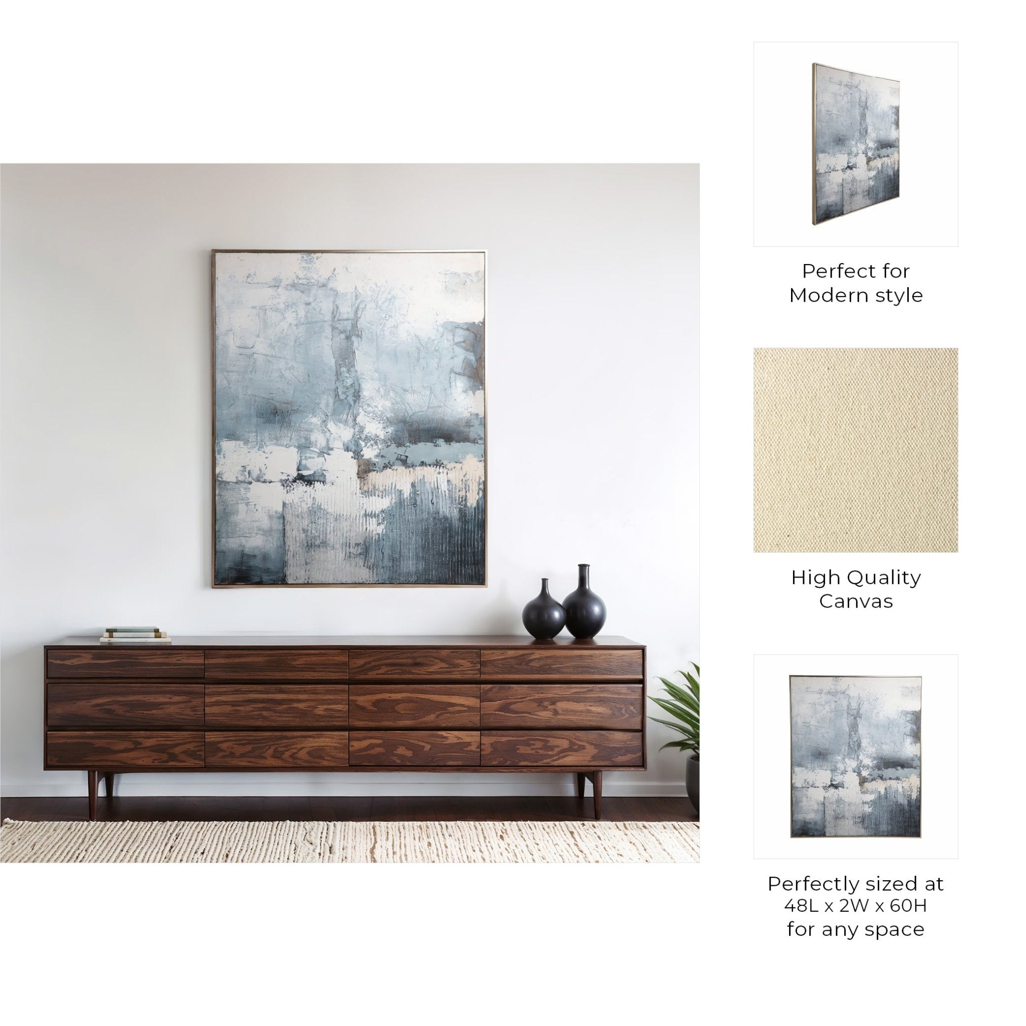 48X60 VIRTUE HANDPAINTED WALL ART Wall Art| Sagebrook Home
