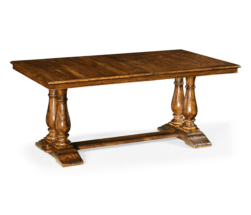 JC Edited - Casually Country Collection - 71 Country Walnut Rectangular Extending Dining Table