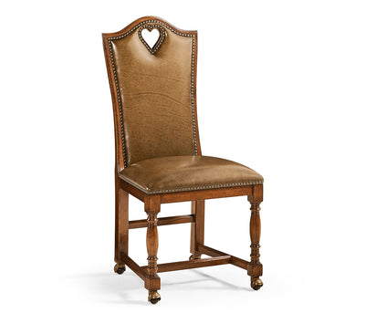 Country Farmhouse Collection - High Back Playing Card Heart Side Chair
