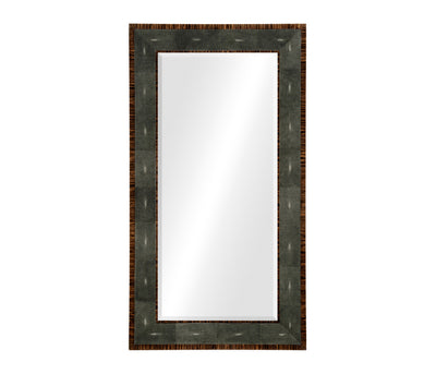 JC Modern - Metropolitan Collection - Faux Macassar Ebony & Anthracite Shagreen Floor Mirror