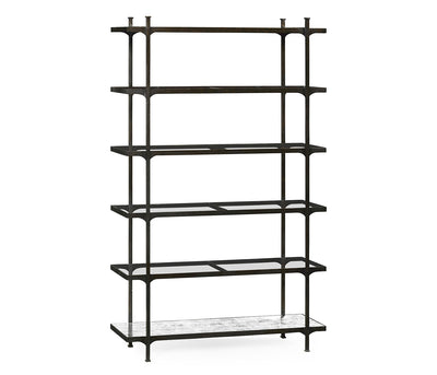 JC Modern - Luxe Collection - Distressed Bronze Six Tier Étagère
