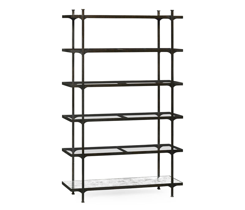 JC Modern - Luxe Collection - Distressed Bronze Six Tier Étagère