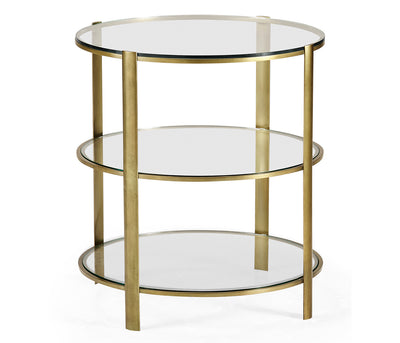 JC Modern - Cosmo Collection - Cosmo Round Antique Brass End Table