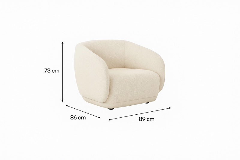 Boho Boucle 1 Seater