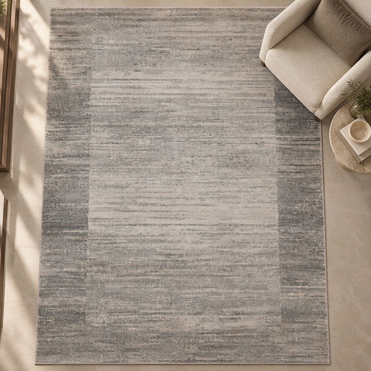 Milano Square Grey Rug - 200 x 290 cm
