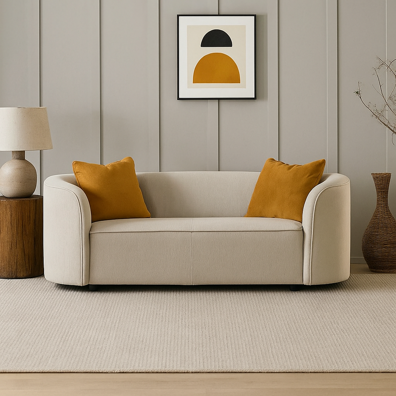 كنبة دانا بلون البيج والخردل