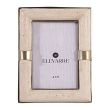 4X6 COLLASSA TRAVERTINE PHOTO FRAME, TAN