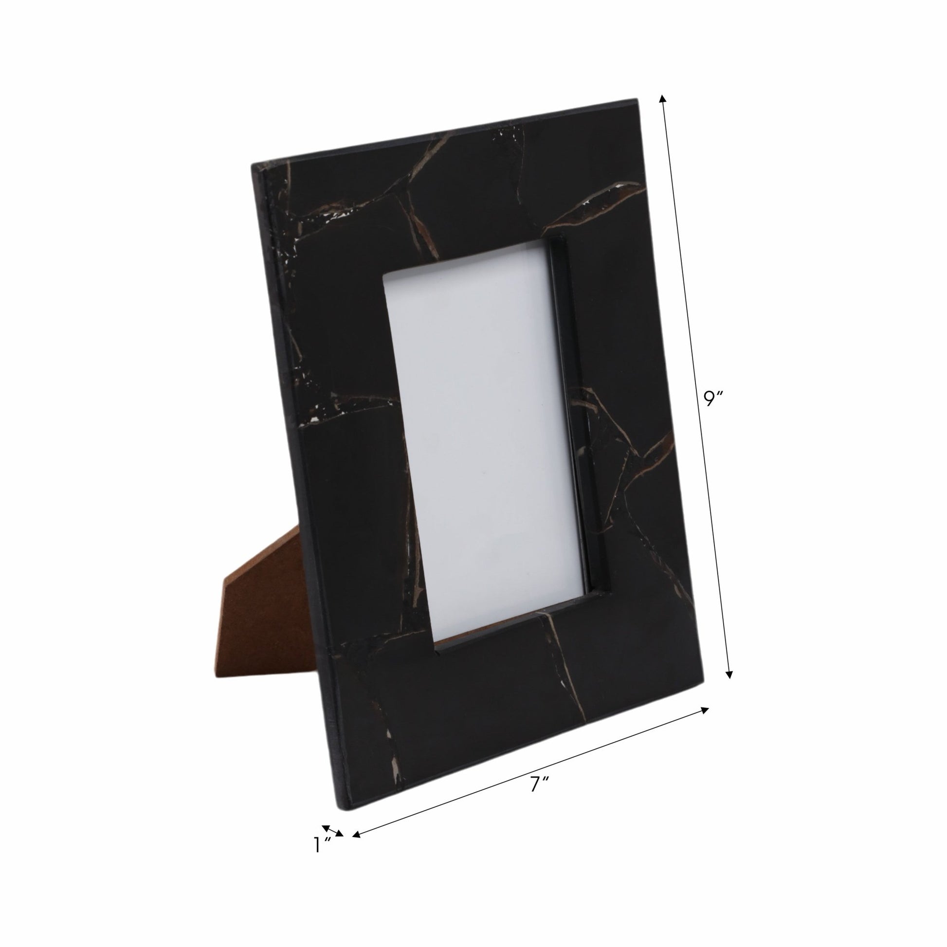 4x6 Edina Black Quartz Photo Frame Table Decors| Sagebrook Home