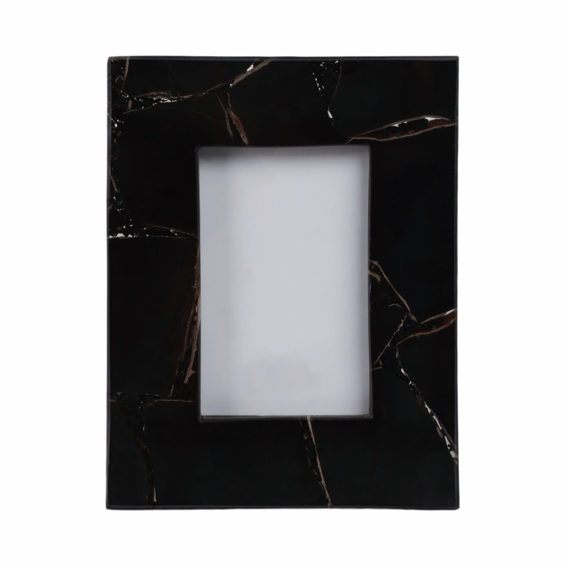 4x6 Edina Black Quartz Photo Frame Table Decors| Sagebrook Home