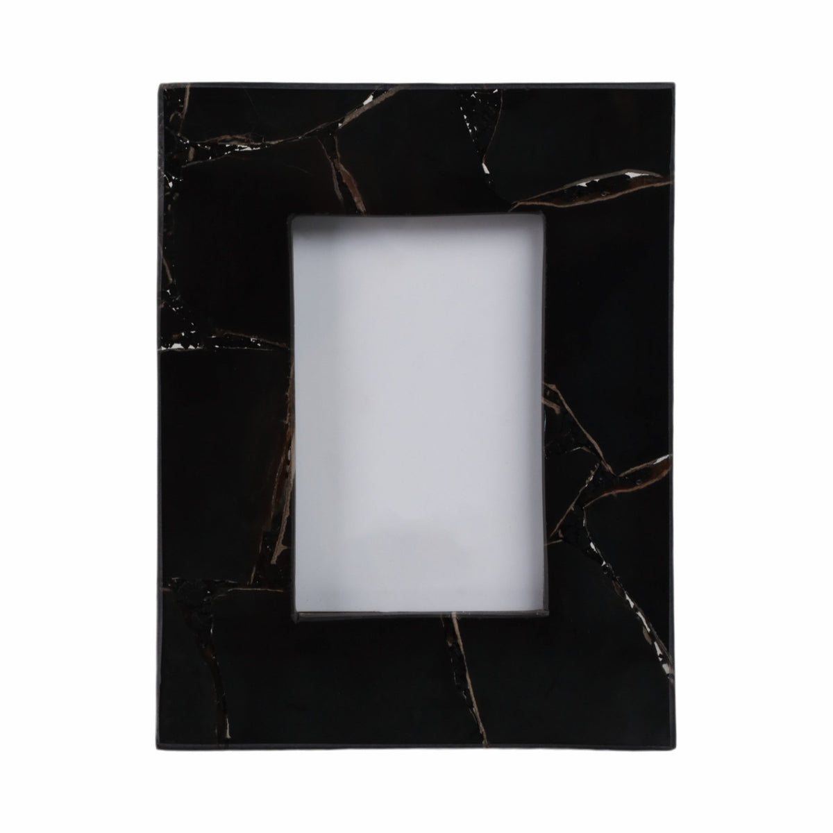4x6 Edina Black Quartz Photo Frame Table Decors| Sagebrook Home