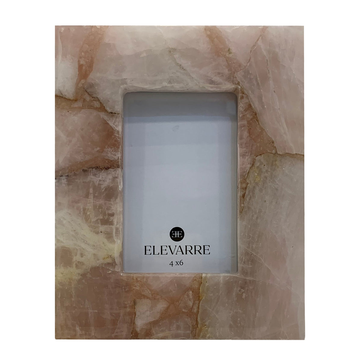 4x6 Edina Pink Quartz Photo Frame Table Decors| Sagebrook Home
