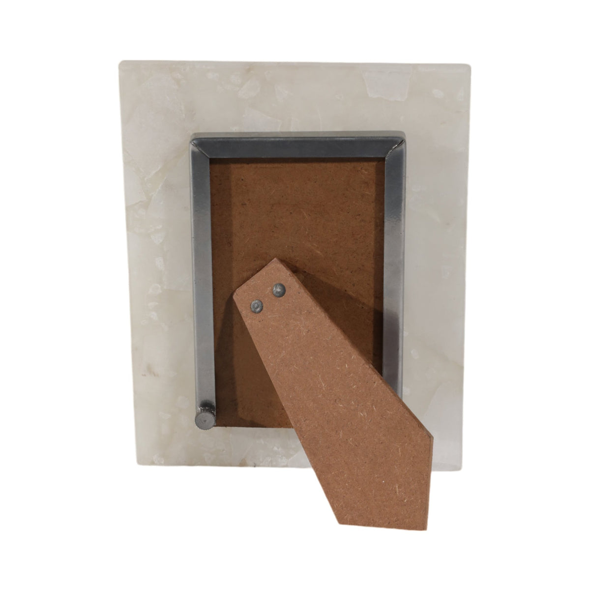 4x6 Edina White Quartz Photo Frame Table Decors| Sagebrook Home