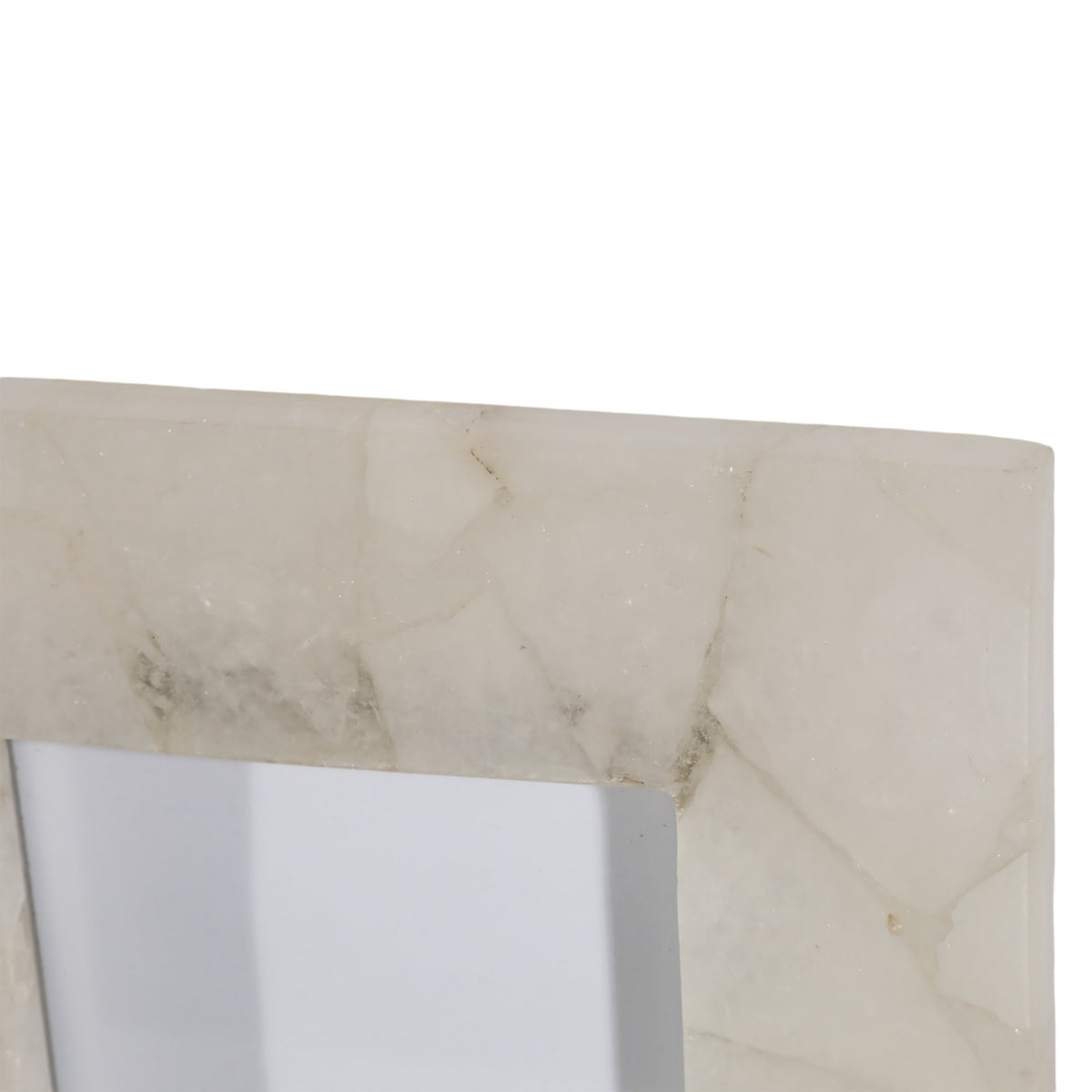 4x6 Edina White Quartz Photo Frame Table Decors| Sagebrook Home