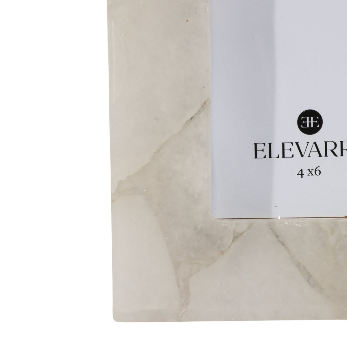 4x6 Edina White Quartz Photo Frame Table Decors| Sagebrook Home