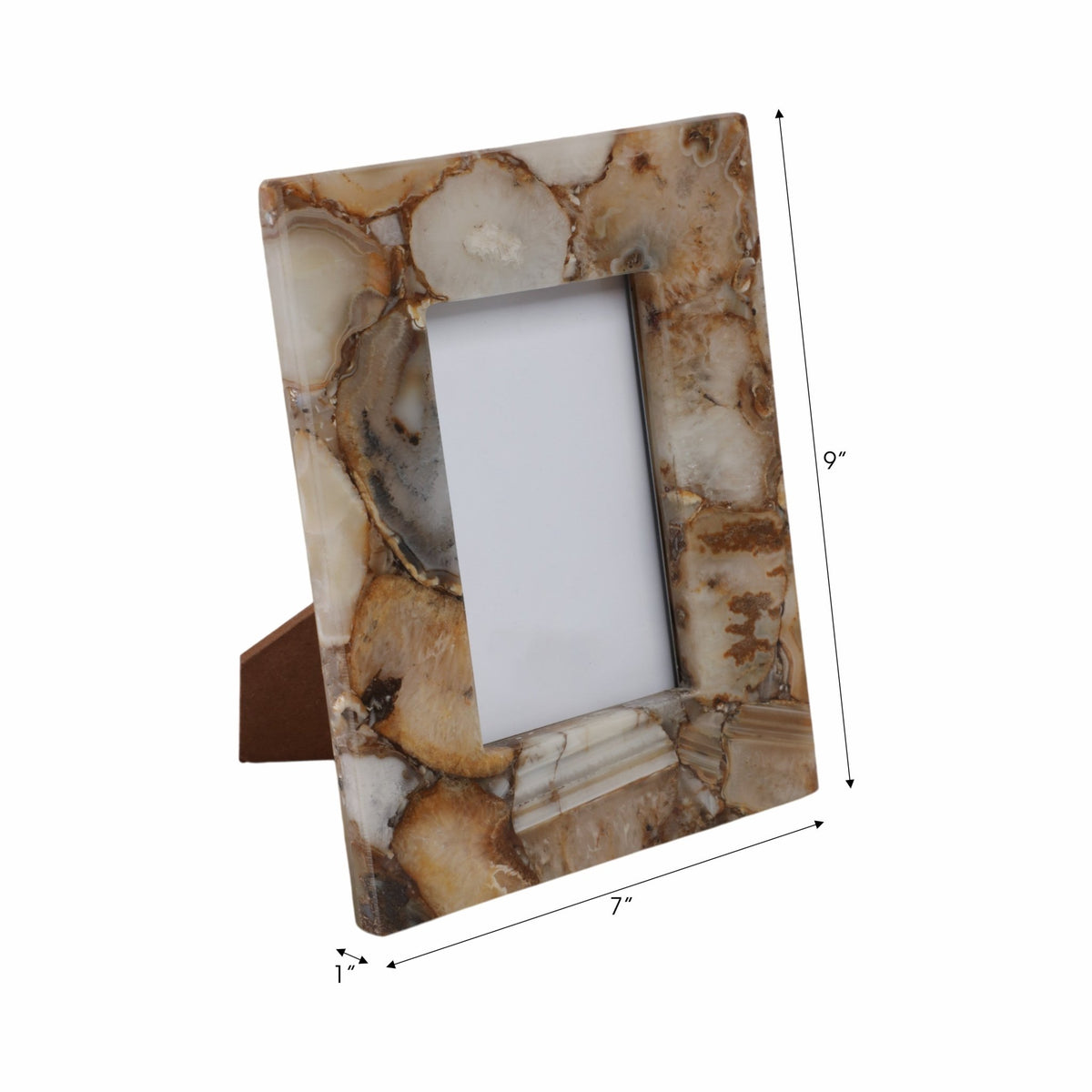 4x6 Mankato Brown Agate Photo Frame Table Decors| Sagebrook Home