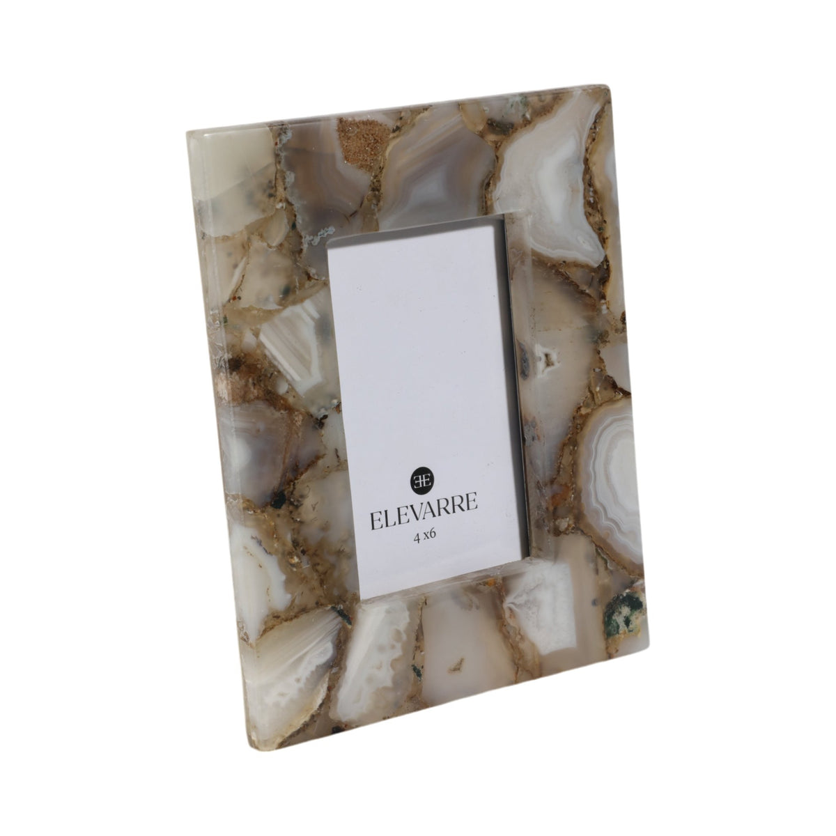 4x6 Mankato Grey Agate Photo Frame Table Decors| Sagebrook Home